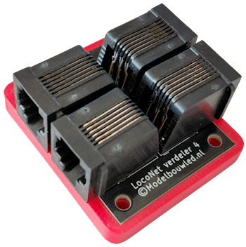 LocoNet verdeler voor 4 appataten