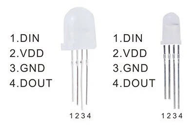 5 mm difused rond top WS2812