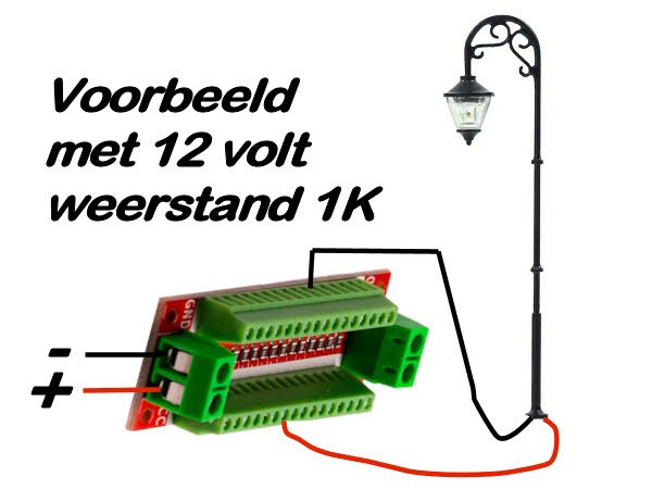 ansluit voorbeeld lantaarn 1K